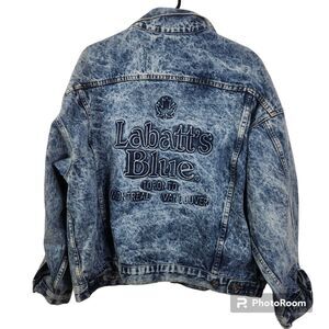 Denim Blue Acid Wash Bomber Jacket